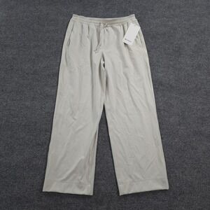 Lululemon Pants Womens M White Bone Straight Leg Mid Rise Luxtreme Gym Yoga NEW